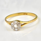 Ellibelle Jewellery Antique Art Deco Diamond Daisy Cluster Ring