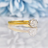 Ellibelle Jewellery Antique Art Deco Diamond Solitaire Engagement Ring (0.50ct)