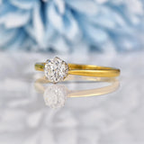 Ellibelle Jewellery Antique Art Deco Diamond Solitaire Engagement Ring (0.50ct)