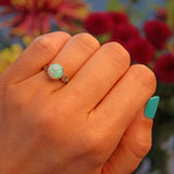 Ellibelle Jewellery Antique Art Deco Opal & Diamond 18ct Gold Ring
