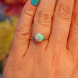 Ellibelle Jewellery Antique Art Deco Opal & Diamond 18ct Gold Ring