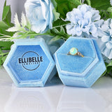 Ellibelle Jewellery Antique Art Deco Opal & Diamond 18ct Gold Ring