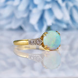 Ellibelle Jewellery Antique Art Deco Opal & Diamond 18ct Gold Ring