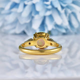 Ellibelle Jewellery Antique Art Deco Opal & Diamond 18ct Gold Ring