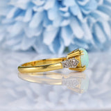 Ellibelle Jewellery Antique Art Deco Opal & Diamond 18ct Gold Ring