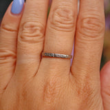 Ellibelle Jewellery Antique Art Deco Platinum Faceted Wedding Band (3.2g)
