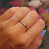 Ellibelle Jewellery Antique Art Deco Platinum Faceted Wedding Band (3.2g)