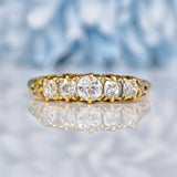 Ellibelle Jewellery Antique Diamond 18ct Gold Five Stone Ring (0.80ct)