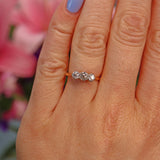 Ellibelle Jewellery Antique Diamond 18ct Gold Three Stone Engagement Ring (0.64ct)
