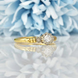 Ellibelle Jewellery ANTIQUE DIAMOND GOLD ENGAGEMENT RING