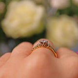Ellibelle Jewellery ANTIQUE DIAMOND GOLD ENGAGEMENT RING