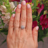 Ellibelle Jewellery Antique Edwardian Diamond & Platinum Daisy Cluster Ring (0.55ct)