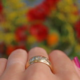 Ellibelle Jewellery Antique Edwardian Old Cut Diamond 18ct Gold Gypsy Ring
