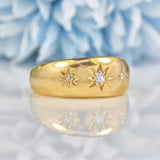 Ellibelle Jewellery Antique Edwardian Old Cut Diamond 18ct Gold Gypsy Ring