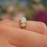 Ellibelle Jewellery Antique Edwardian Opal 18ct Gold Five Stone Ring