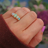 Ellibelle Jewellery Antique Edwardian Opal 18ct Gold Five Stone Ring
