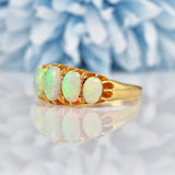 Ellibelle Jewellery Antique Edwardian Opal 18ct Gold Five Stone Ring
