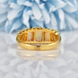 Ellibelle Jewellery Antique Edwardian Opal 18ct Gold Five Stone Ring