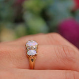 Ellibelle Jewellery Antique Edwardian Opal & Diamond 18ct Gold Ring
