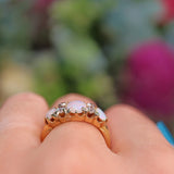 Ellibelle Jewellery Antique Edwardian Opal & Diamond 18ct Gold Ring