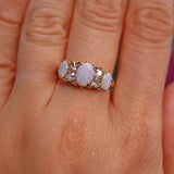 Ellibelle Jewellery Antique Edwardian Opal & Diamond 18ct Gold Ring