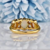 Ellibelle Jewellery Antique Edwardian Opal & Diamond 18ct Gold Ring