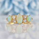 Ellibelle Jewellery Antique Edwardian Opal & Diamond 18ct Gold Ring