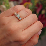 Ellibelle Jewellery Antique Edwardian Opal & Diamond 18ct Gold Ring