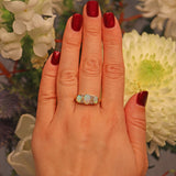 Ellibelle Jewellery ANTIQUE EDWARDIAN OPAL & DIAMOND GOLD RING