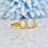 Ellibelle Jewellery ANTIQUE EDWARDIAN OPAL & DIAMOND GOLD RING