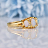 Ellibelle Jewellery Antique Edwardian Opal & Diamond Ring