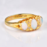 Ellibelle Jewellery Antique Edwardian Opal & Diamond Ring