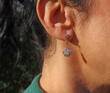 Ellibelle Jewellery Antique Edwardian Rose Cut Diamond Cluster Drop Earrings