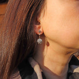Ellibelle Jewellery Antique Edwardian Rose Cut Diamond Cluster Drop Earrings