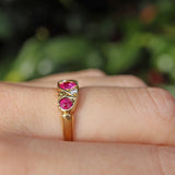Ellibelle Jewellery Antique Edwardian Ruby & Diamond 18ct Gold Ring