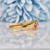 Ellibelle Jewellery Antique Edwardian Ruby & Diamond 18ct Gold Ring