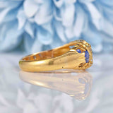 Ellibelle Jewellery Antique Edwardian Sapphire & Diamond 18ct Gold Ring