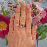 Ellibelle Jewellery Antique Edwardian Sapphire & Diamond 18ct Gold Ring
