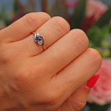 Ellibelle Jewellery Antique Edwardian Sapphire & Diamond Three Stone Ring