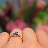 Ellibelle Jewellery Antique Edwardian Sapphire & Diamond Three Stone Ring