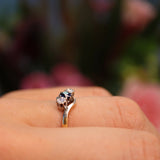 Ellibelle Jewellery Antique Edwardian Sapphire & Diamond Three Stone Ring