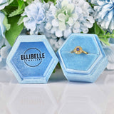 Ellibelle Jewellery Antique Natural Sapphire & Rose Cut Diamond Cluster Ring