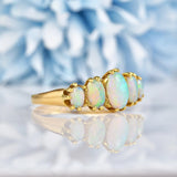 Ellibelle Jewellery Antique Opal 18ct Gold Five Stone Ring