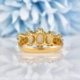 Ellibelle Jewellery Antique Opal 18ct Gold Five Stone Ring