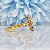 Ellibelle Jewellery Antique Opal & Diamond 18ct Gold Cluster Ring