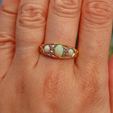 Ellibelle Jewellery Antique Opal & Old Cut Diamond Gold Ring