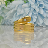 Ellibelle Jewellery ANTIQUE ROSE-CUT DIAMOND 18CT GOLD OUROBOROS SNAKE RING