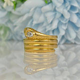 Ellibelle Jewellery ANTIQUE ROSE-CUT DIAMOND 18CT GOLD OUROBOROS SNAKE RING