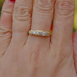 Ellibelle Jewellery Antique Style Diamond Five Stone Gold Ring
