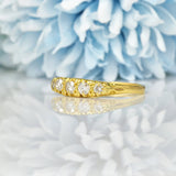 Ellibelle Jewellery Antique Style Diamond Five Stone Gold Ring